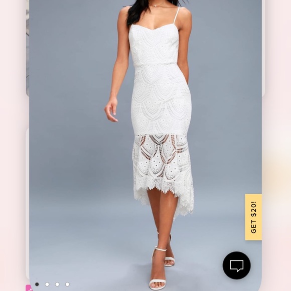 Lulus Dresses & Skirts - Lulus Pure Passion White Lace MIDI Dress